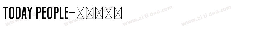 Today People字体转换
